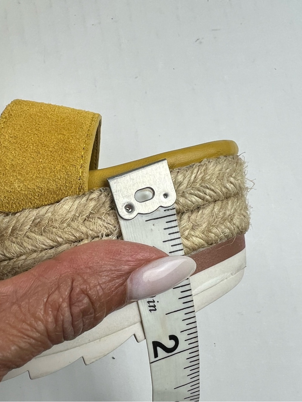 Marc Fisher MF Zain Leather-Suede Espadrille Wedge Sandals - Picture 11 of 12
